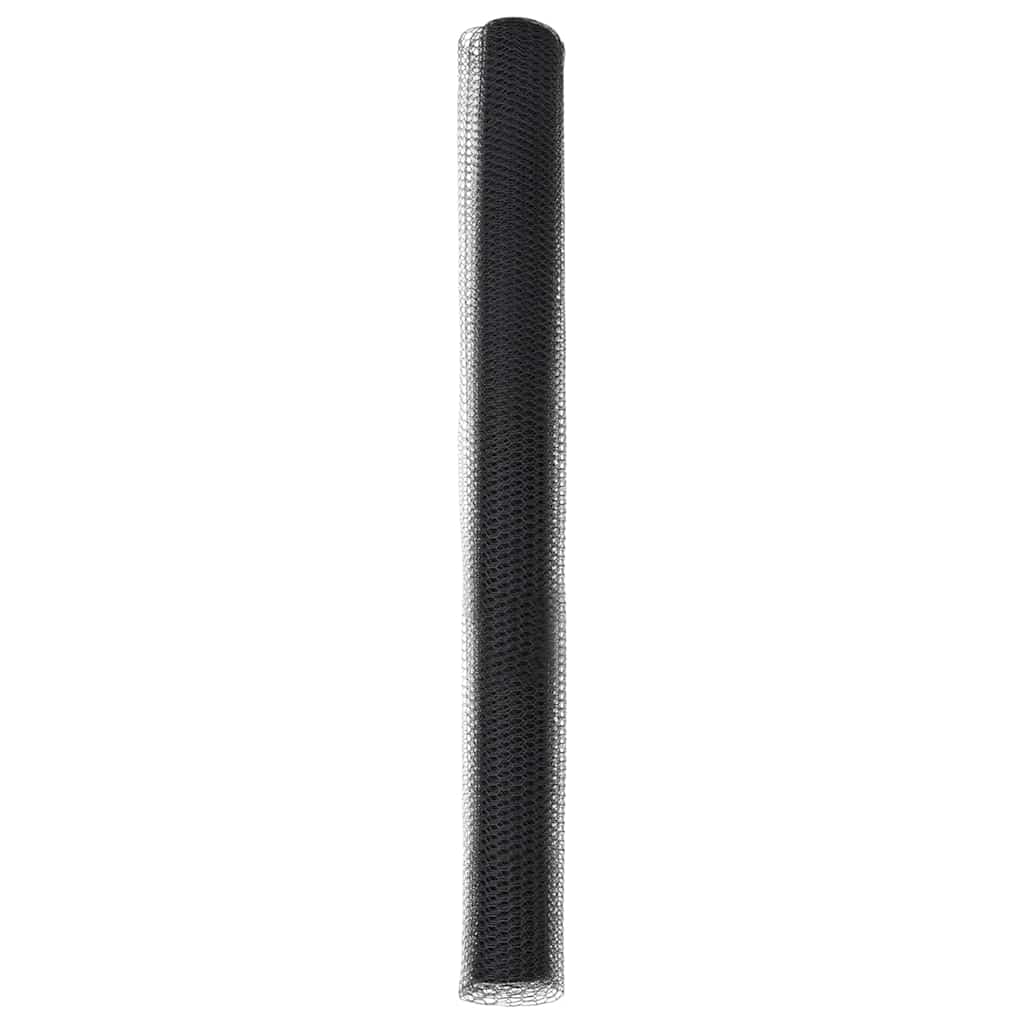 Sekskantet gjerde Grå 1,6 x 100 m PVC
