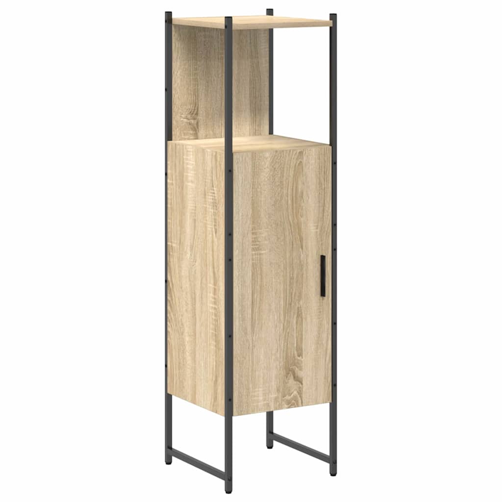 Baderomsinnredningssett med hylle 3 pcs Brun Konstruert tre