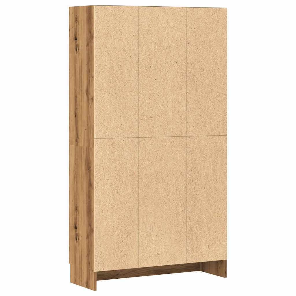 Bokhylle artisan eik 82,5x30,5x150 cm konstruert tre