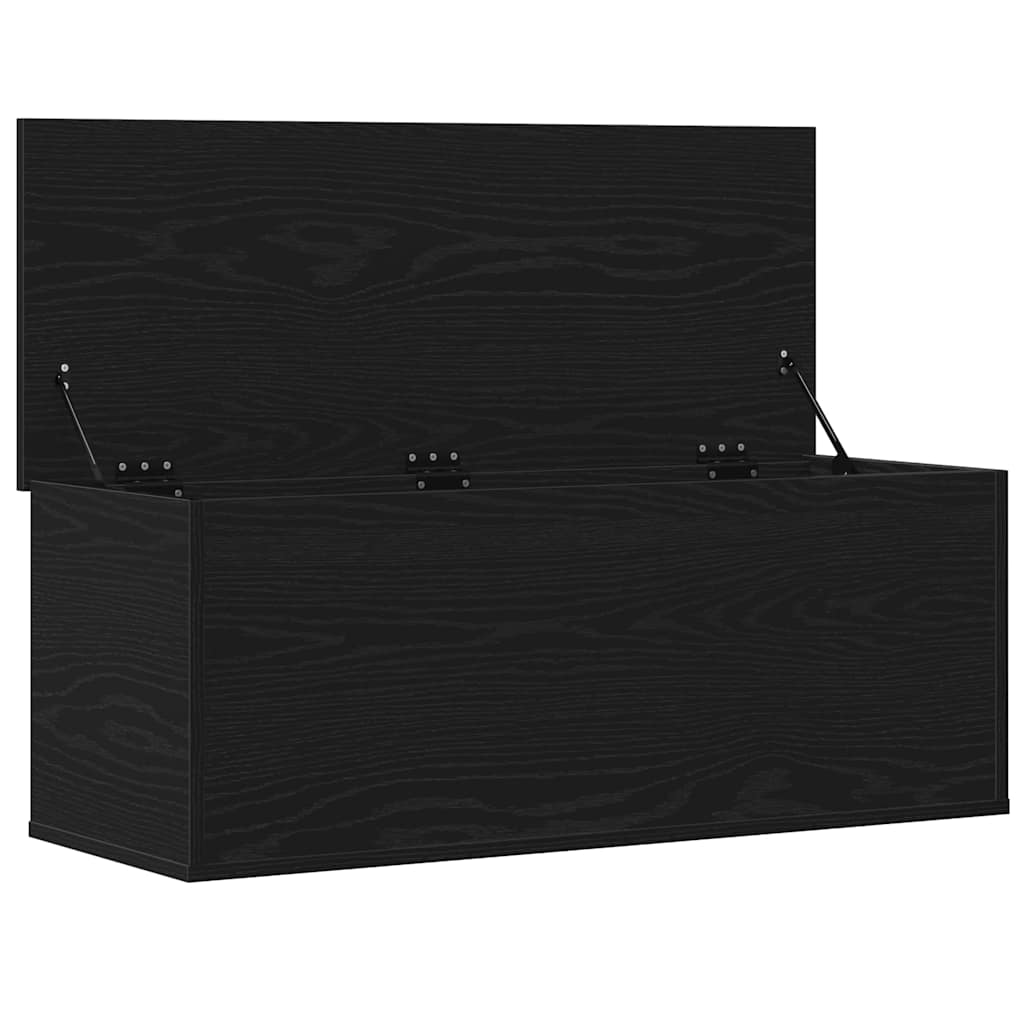 Lagringsboks Svart Eik 90 x 35 x 35 cm Konstruert tre