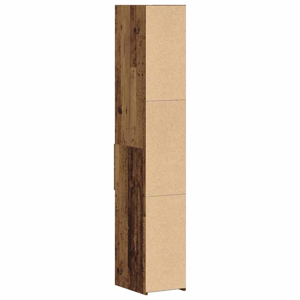 Bokhylle med skuff Gammelt tre 30 x 42,4 x 185,2 cm