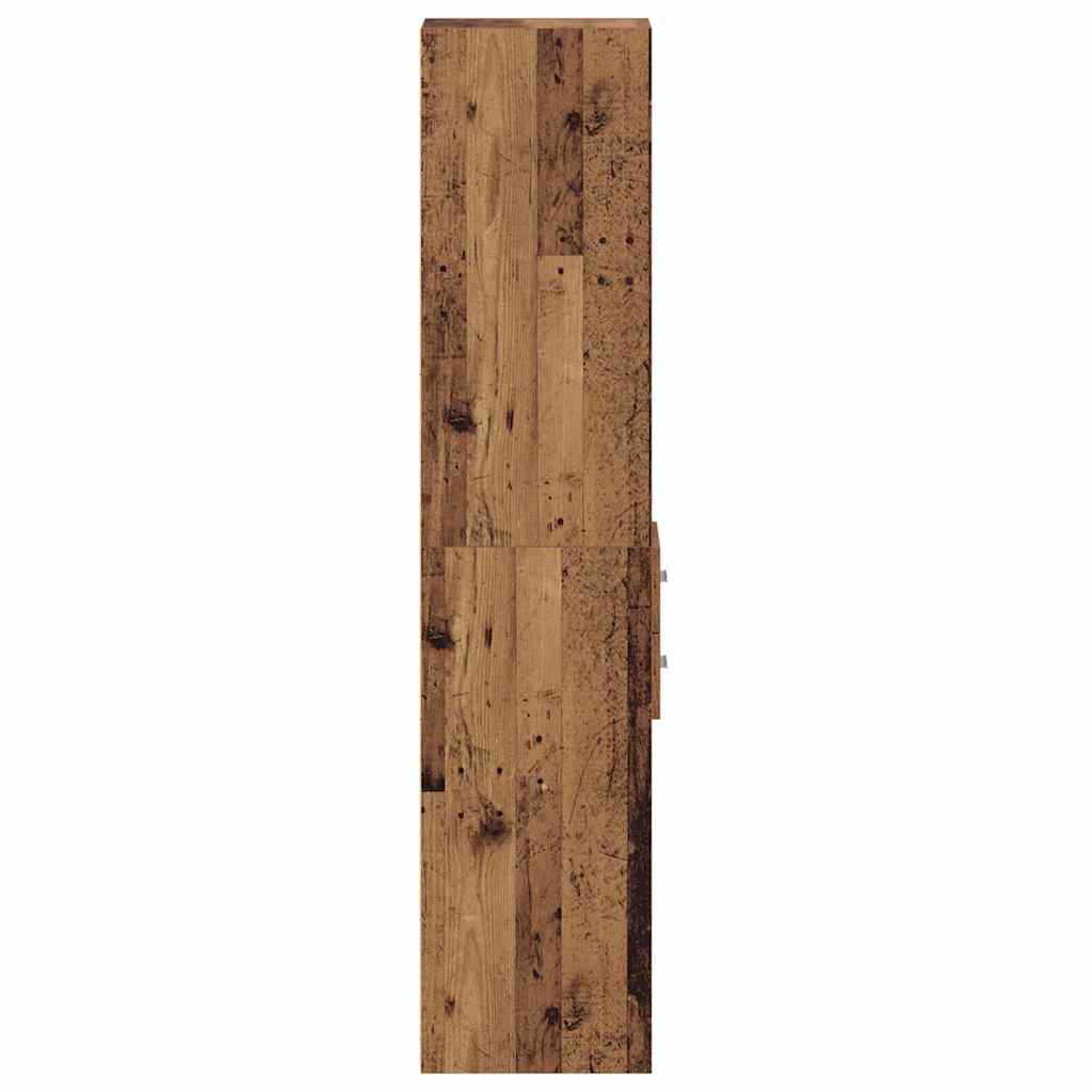 Bokhylle med skuff Gammelt tre 30 x 42,4 x 185,2 cm