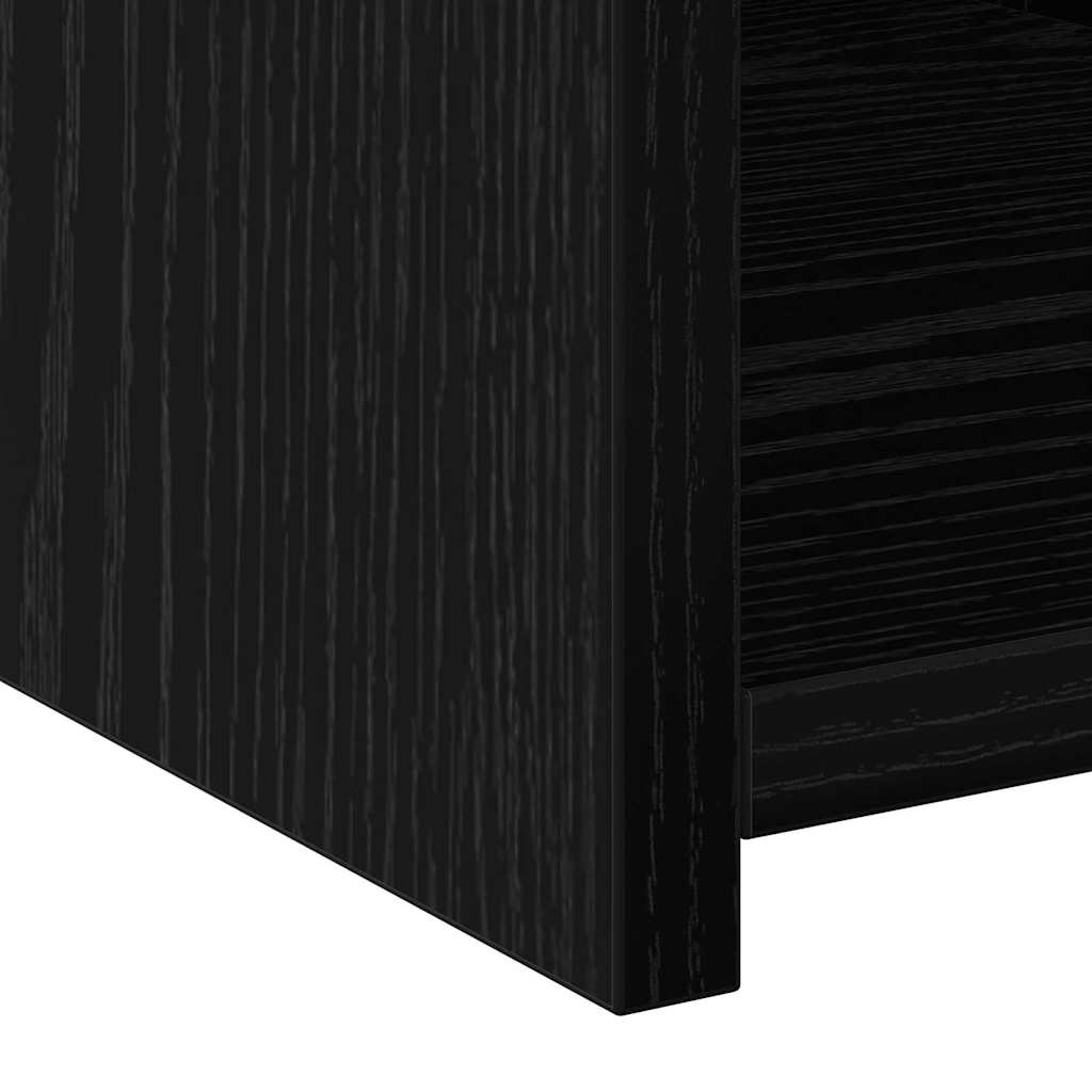 Bokhylle med skuff Svart Eik 30 x 42,4 x 185,2 cm