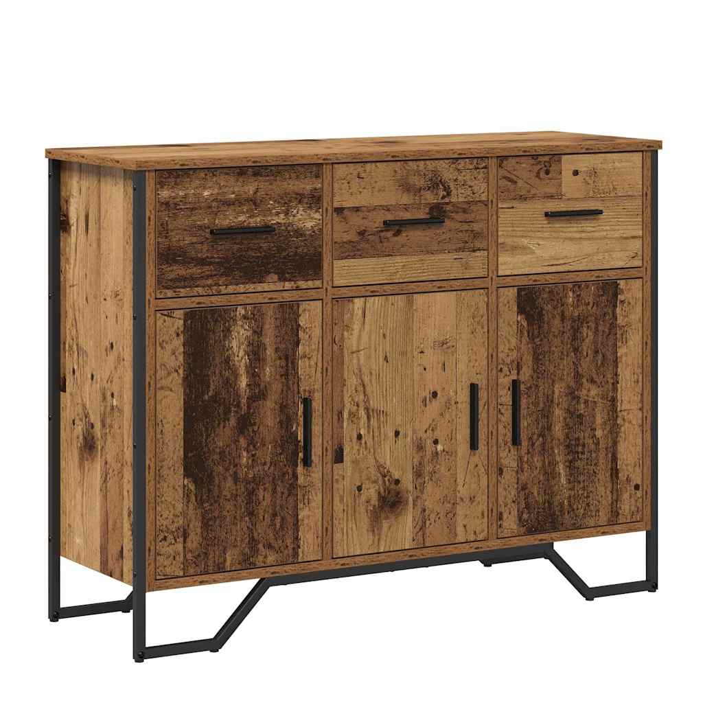 Serviesskap med skuff Gammelt tre 97 x 32,5 x 74,5 cm