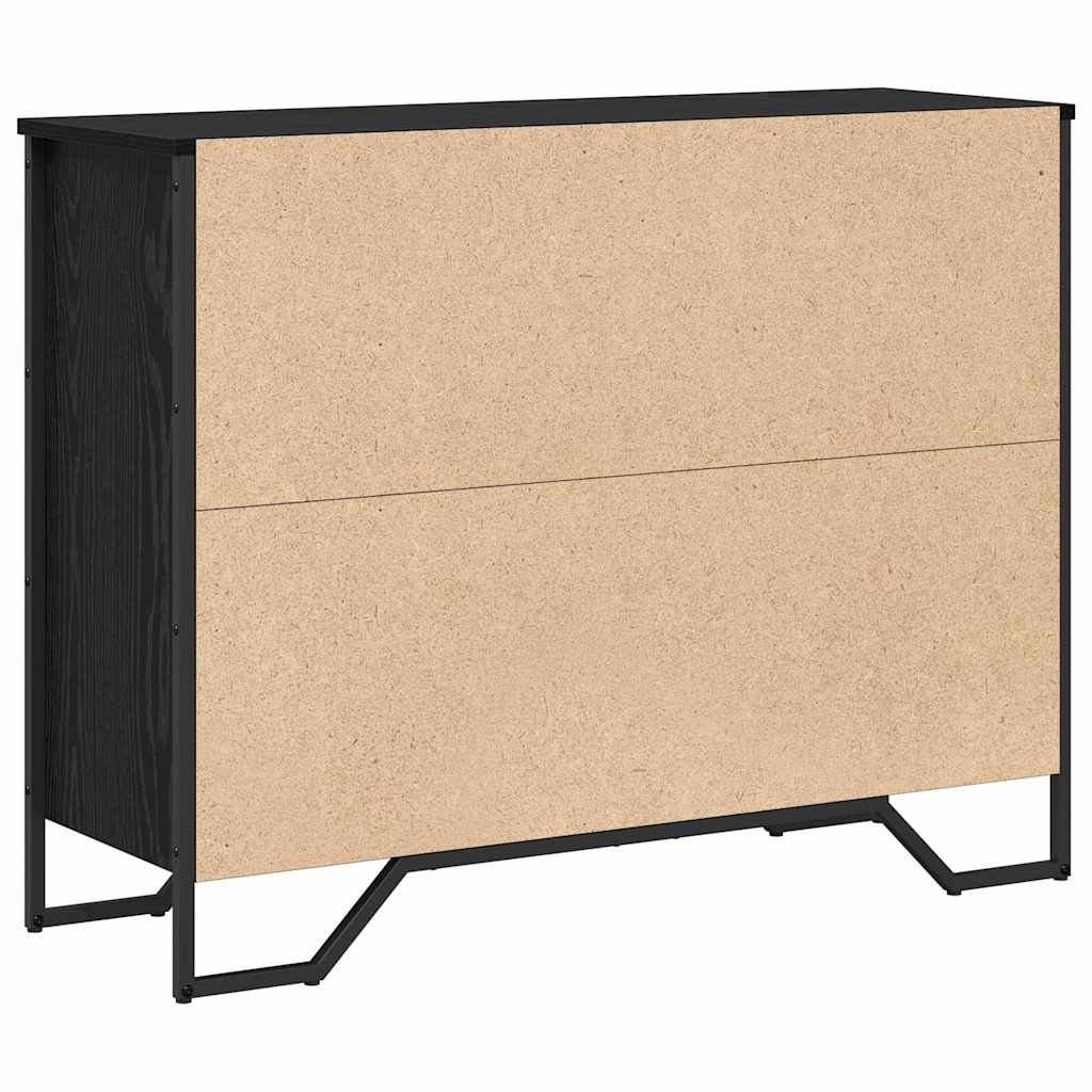 Serviesskap med skuff Svart Eik 97 x 32,5 x 74,5 cm
