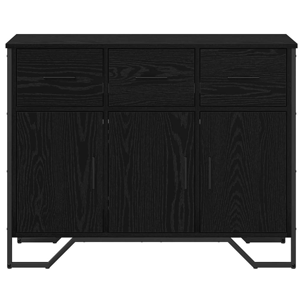 Serviesskap med skuff Svart Eik 97 x 32,5 x 74,5 cm