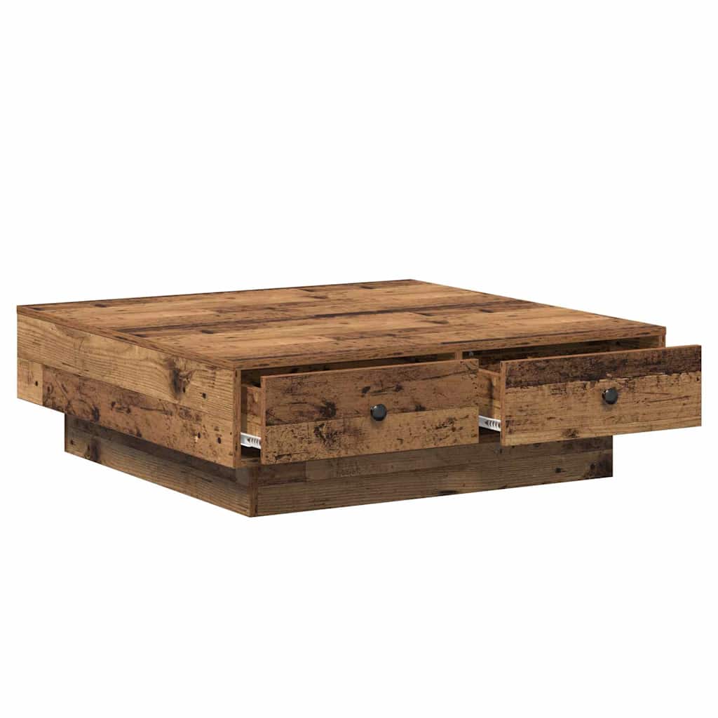 Kaffebord Gammelt tre 90 x 90 x 28 cm Konstruert tre
