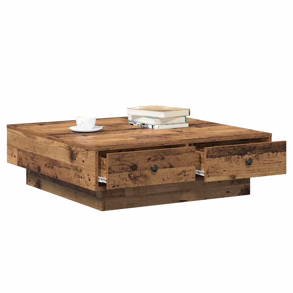 Kaffebord Gammelt tre 90 x 90 x 28 cm Konstruert tre