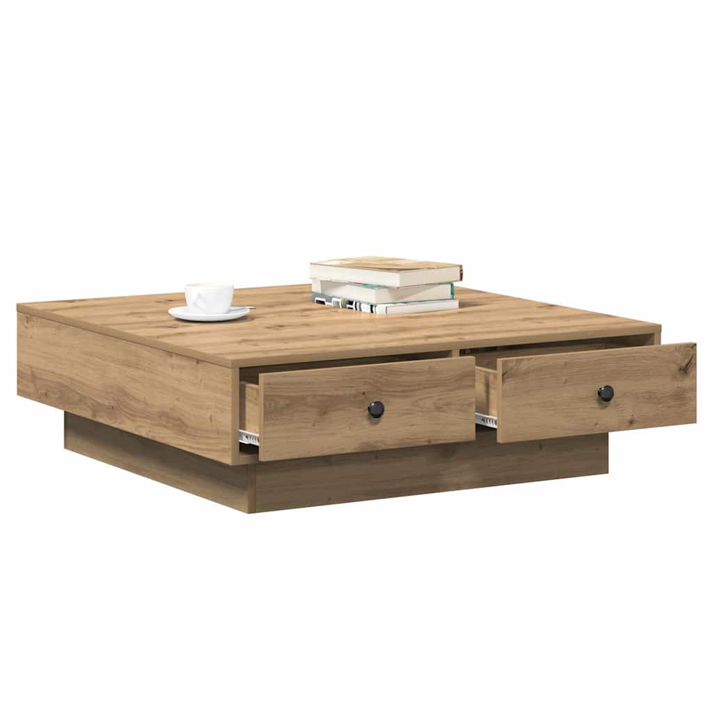 Kaffebord Artisan Eik 90 x 90 x 28 cm Konstruert tre