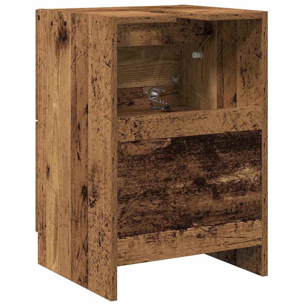Baderomsskap med skuff Gamle tre 40 x 37 x 59 cm Konstruert tre