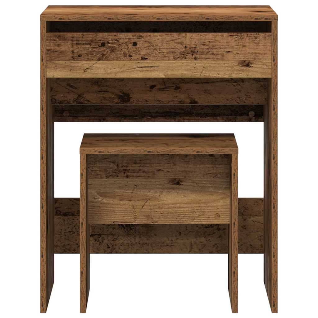Speilbord med skuff Gamle tre 60 x 40 x 75 cm Konstruert tre