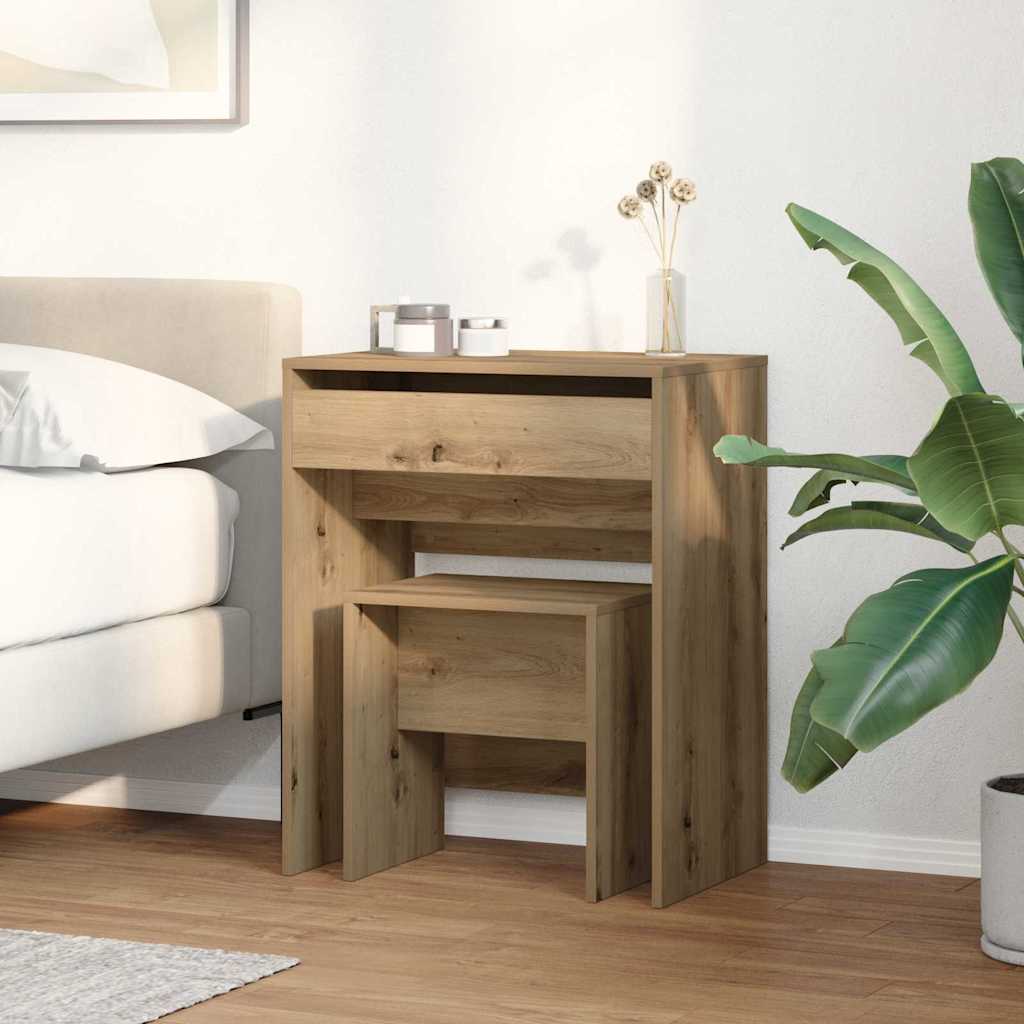 Speilbord 2 pcs artisan eik 60 x 40 x 75 cm Konstruert tre