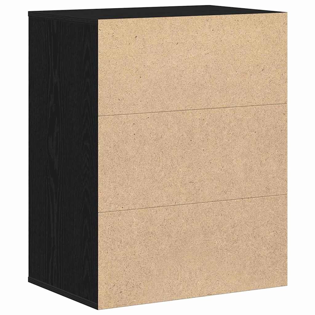 Skuffeskap med skuff Svart 60 x 41 x 76 cm Konstruert tre