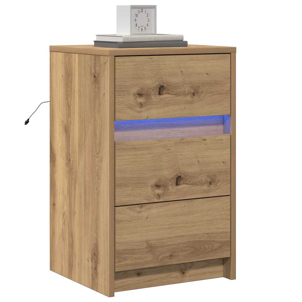 Nattbordskap Artisan Eik 38 x 34 x 61 cm Konstruert tre