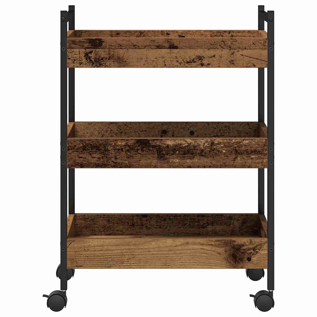 Kjøkkenvogn Gammelt tre 50 x 30 x 70 cm Konstruert tre