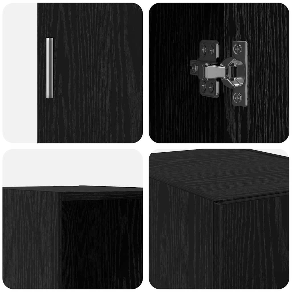 Vegghengt skap Svart Eik 30 x 42,5 x 39,5 cm Konstruert tre