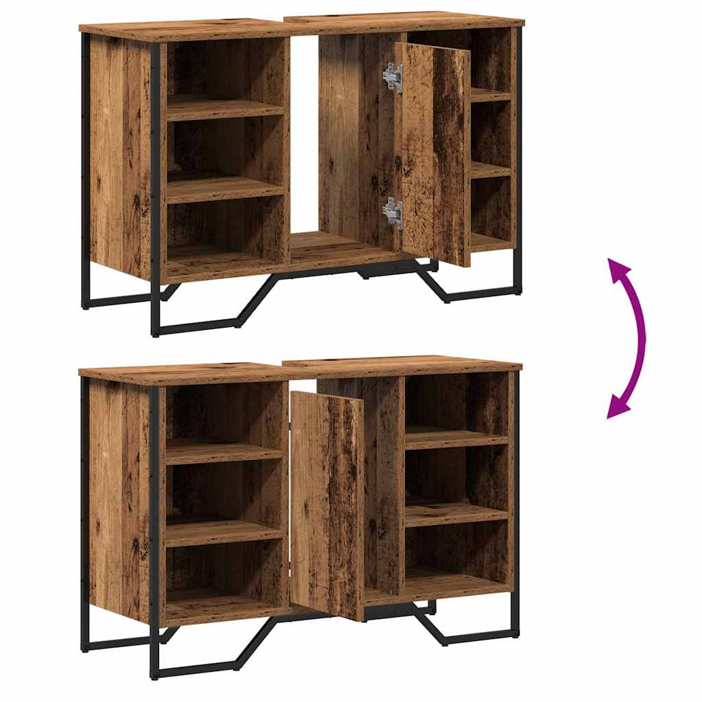 Baderomsvaskeskap Gamle tre 91 x 35 x 60 cm Konstruert tre