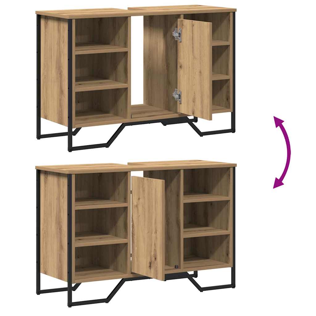 Baderomsvaskeskap Artisan Eik 91 x 35 x 60 cm Konstruert tre