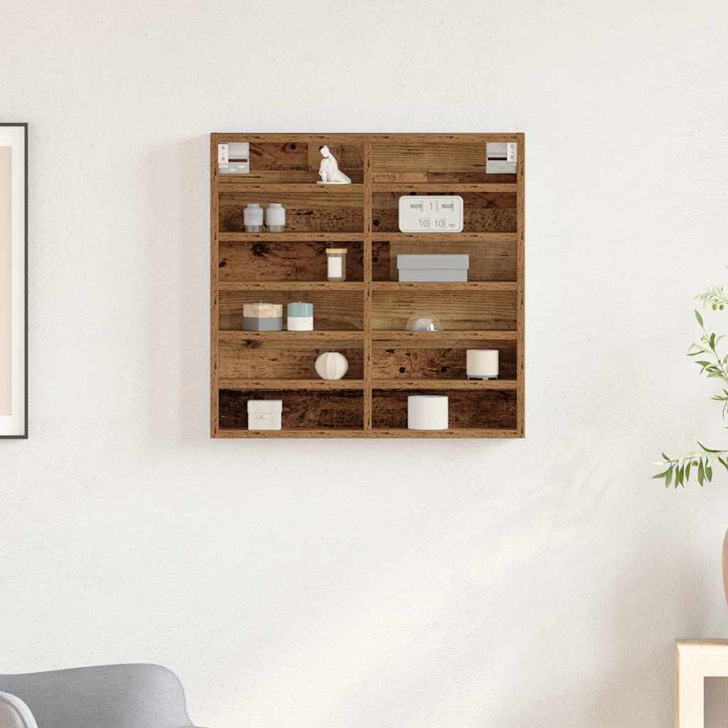 Visningsskap Gammelt tre 60 x 8,5 x 58 cm Konstruert tre