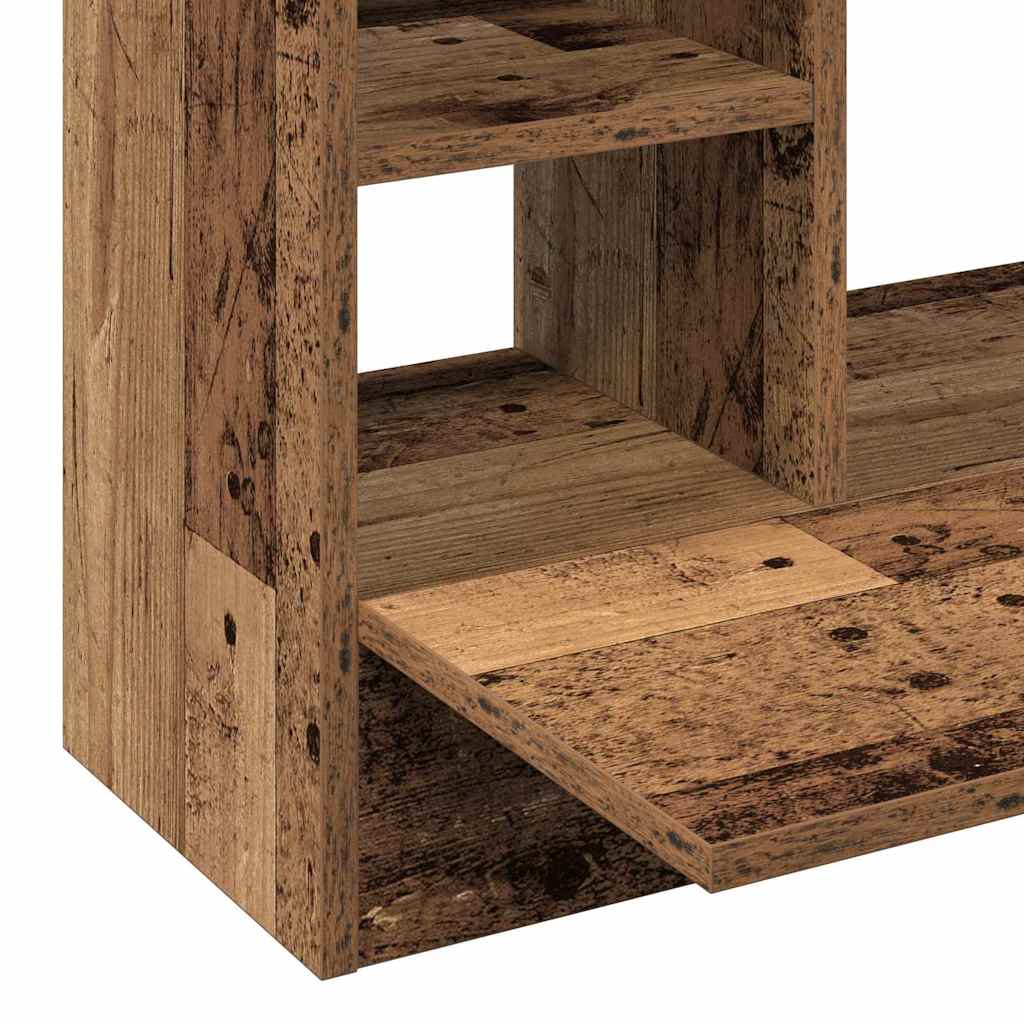 Veggmontert skrivebord med hylle Gammelt tre 105 x 48 x 75 cm