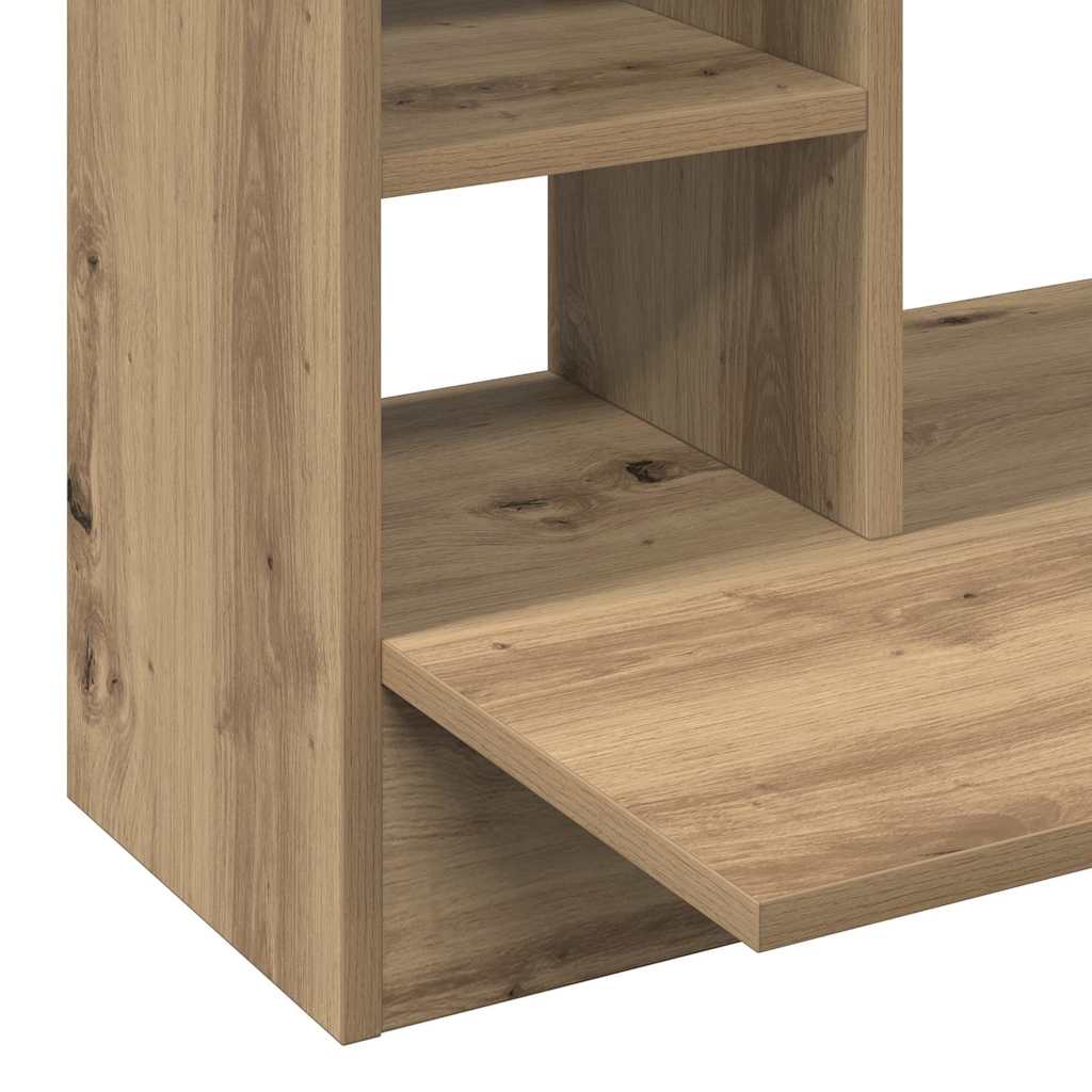 Veggmontert skrivebord med hylle artisan eik 105 x 48 x 75 cm