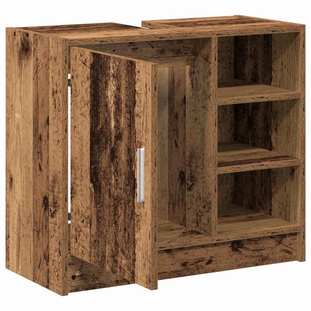 Baderomsskap med hylle Gamle tre 63 x 29 x 55 cm Konstruert tre