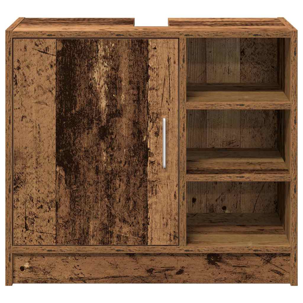 Baderomsskap med hylle Gamle tre 63 x 29 x 55 cm Konstruert tre