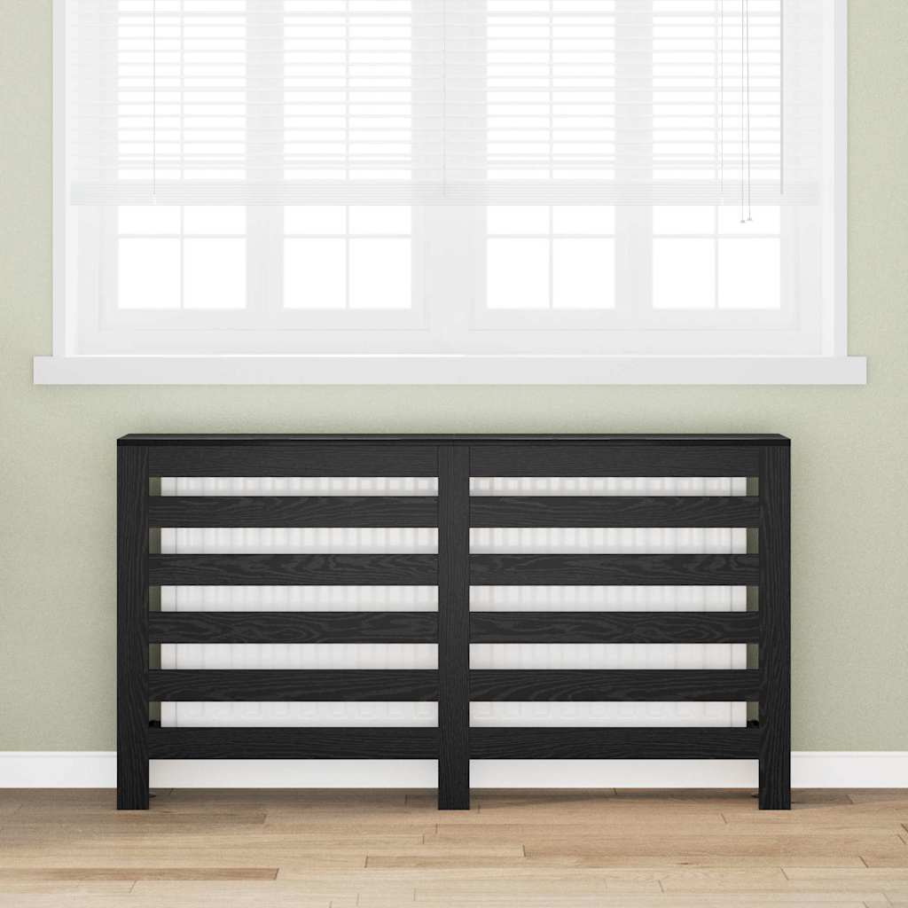 Radiator Deksel Svart Eik 149 x 20 x 82 cm Konstruert tre