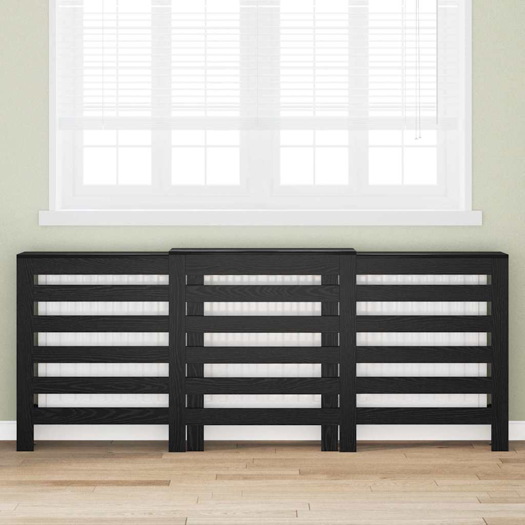Radiator Deksel Svart Eik 205 x 21,5 x 83,5 cm Konstruert tre