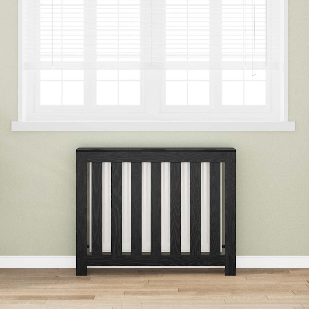 Radiator Deksel Svart Eik 104 x 20 x 82 cm Konstruert tre