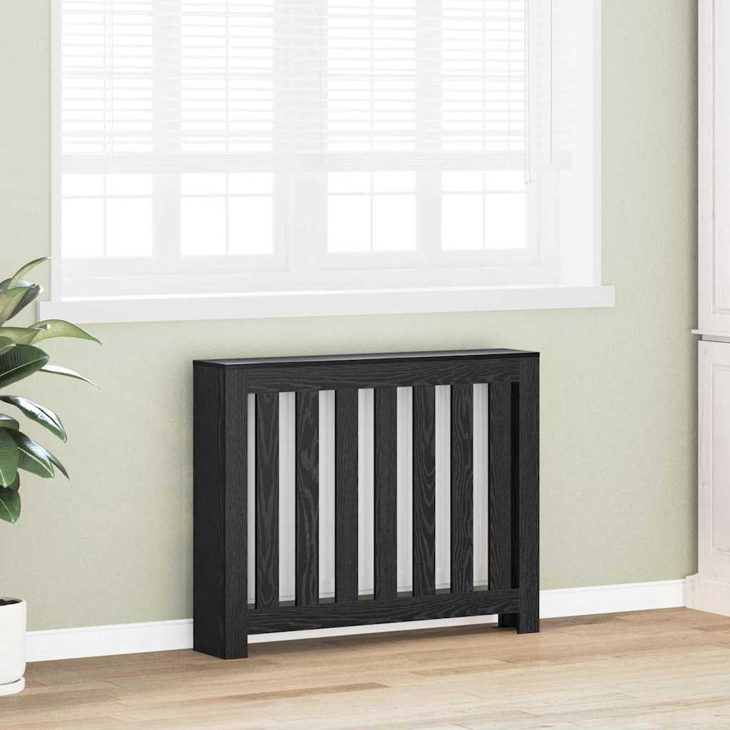 Radiator Deksel Svart Eik 104 x 20 x 82 cm Konstruert tre
