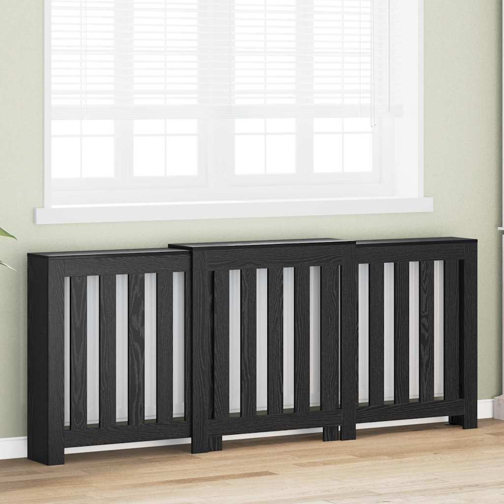 Radiator Deksel Svart Eik 205 x 21,5 x 83,5 cm Konstruert tre