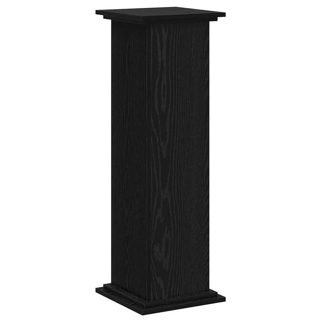 Planteholder Svart Eik 33 x 33 x 100 cm Konstruert tre