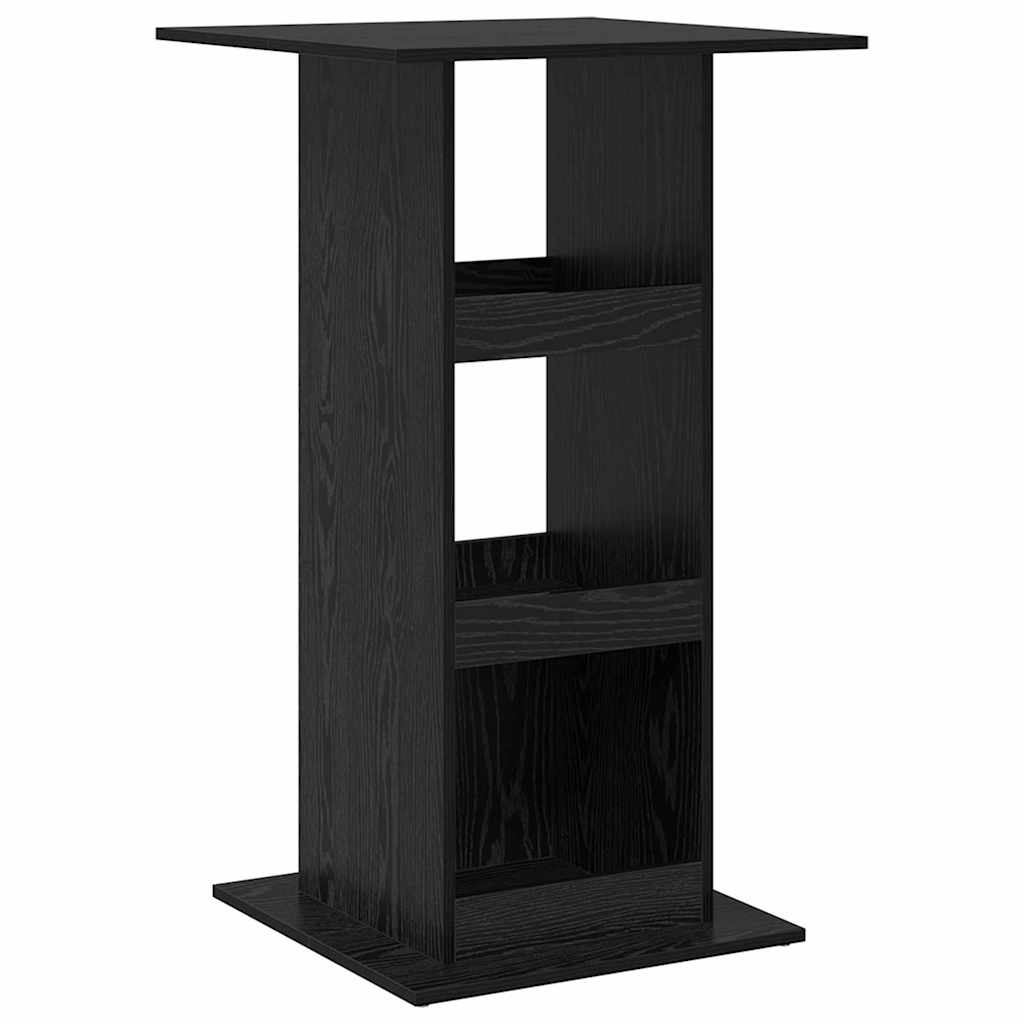 Barbord med hylle Svart Eik 60 x 60 x 100 cm Konstruert tre