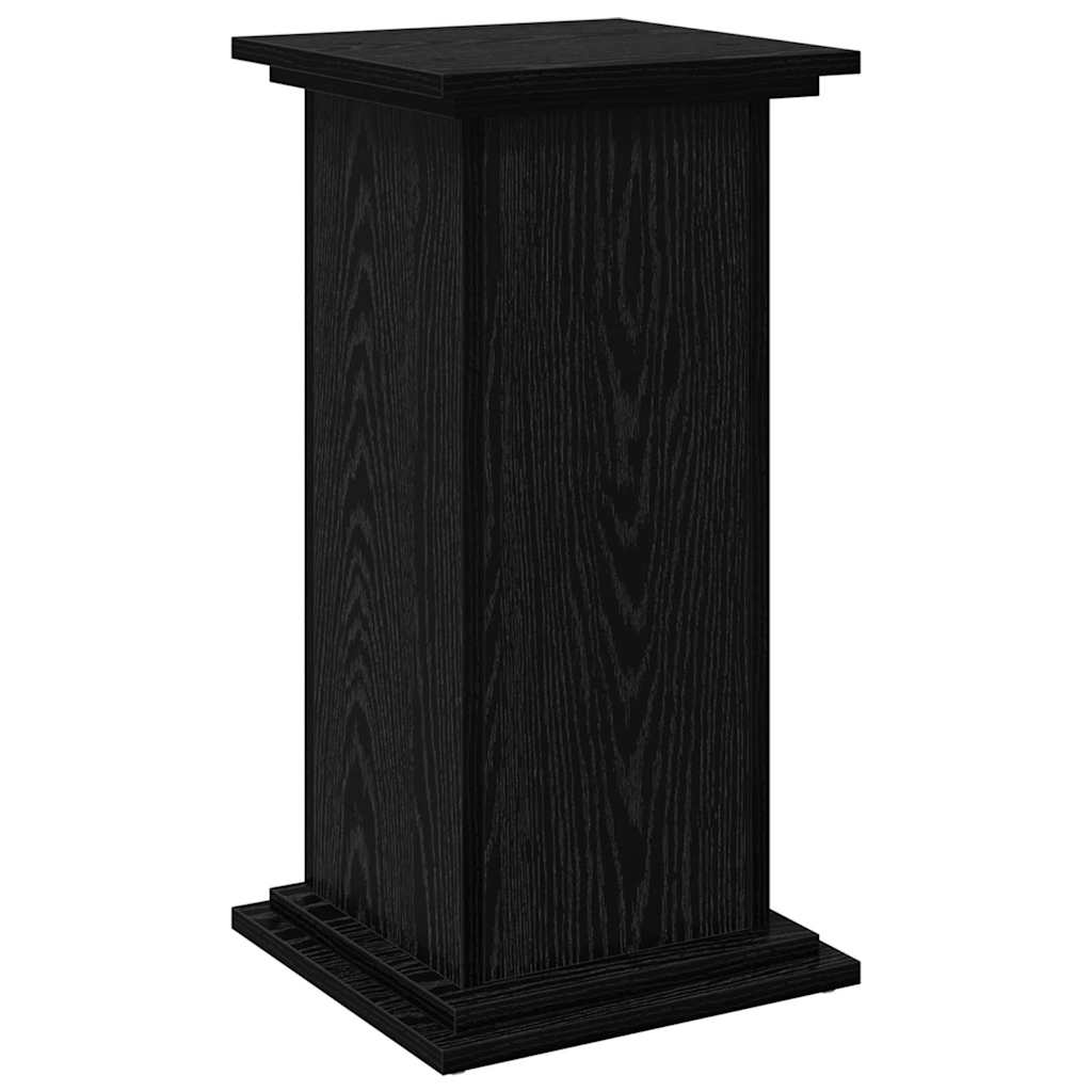 Visningsstativ med dør Svart Eik 31 x 30 x 60 cm Konstruert tre