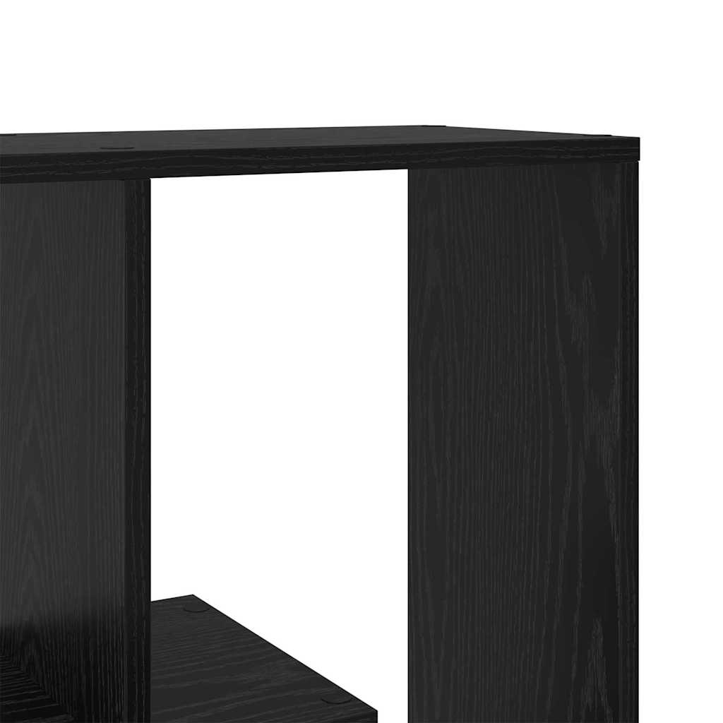 Bokskap 8 nivåer 67 x 25 x 162 cm Konstruert tre Svart Eik