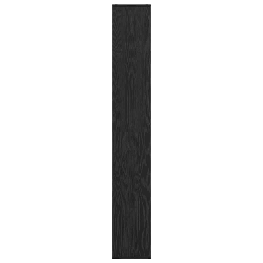 Bokskap 8 nivåer 67 x 25 x 162 cm Konstruert tre Svart Eik