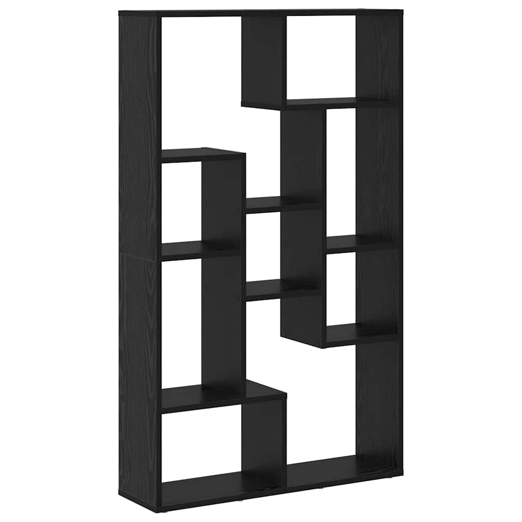 Bokskap 8 nivåer 72 x 20 x 120,5 cm Konstruert tre Svart Eik