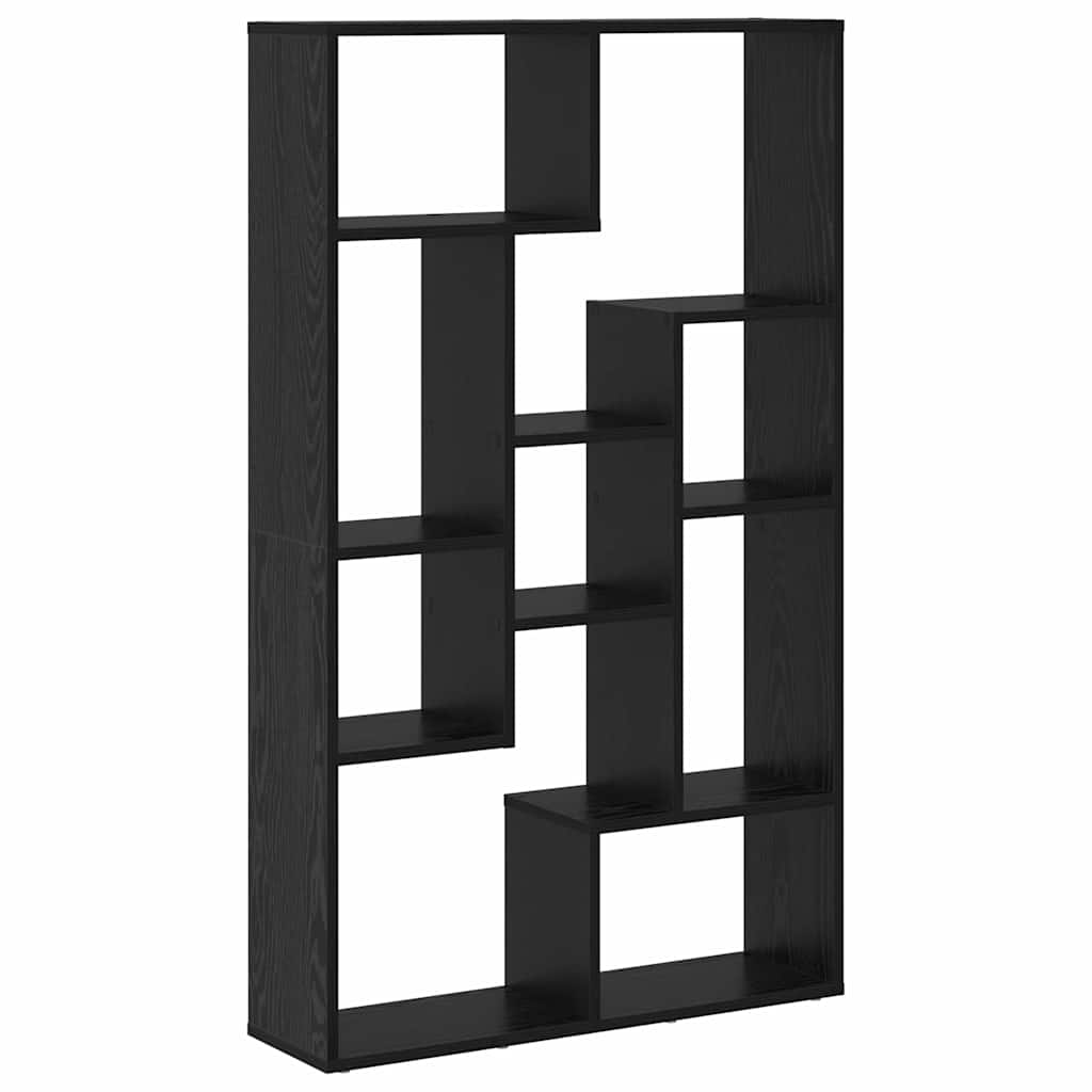 Bokskap 8 nivåer 72 x 20 x 120,5 cm Konstruert tre Svart Eik