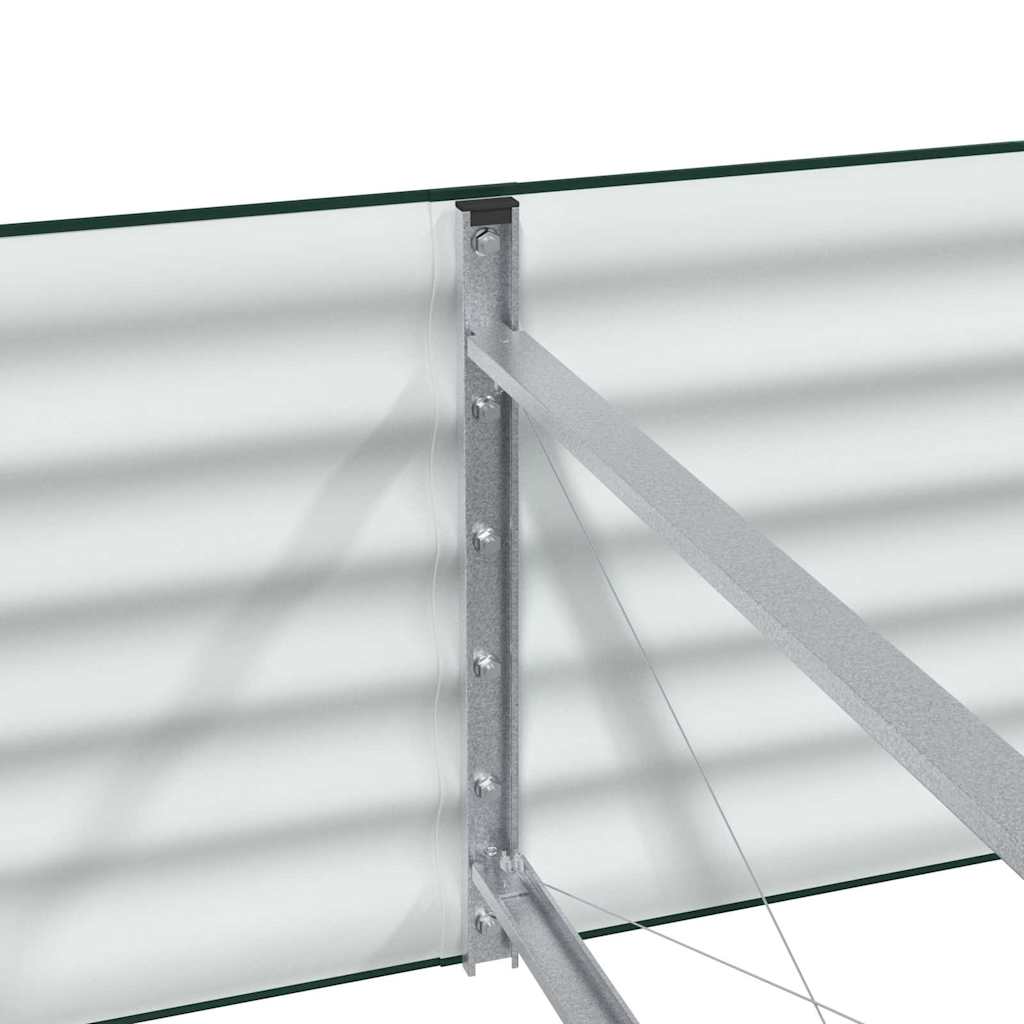 Hevet bed grønn 240 x 80 x 44 cm Stål