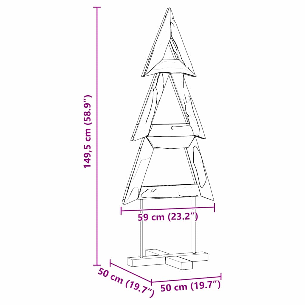 Juletre med stativ Brun 149,5 cm Heltre teak