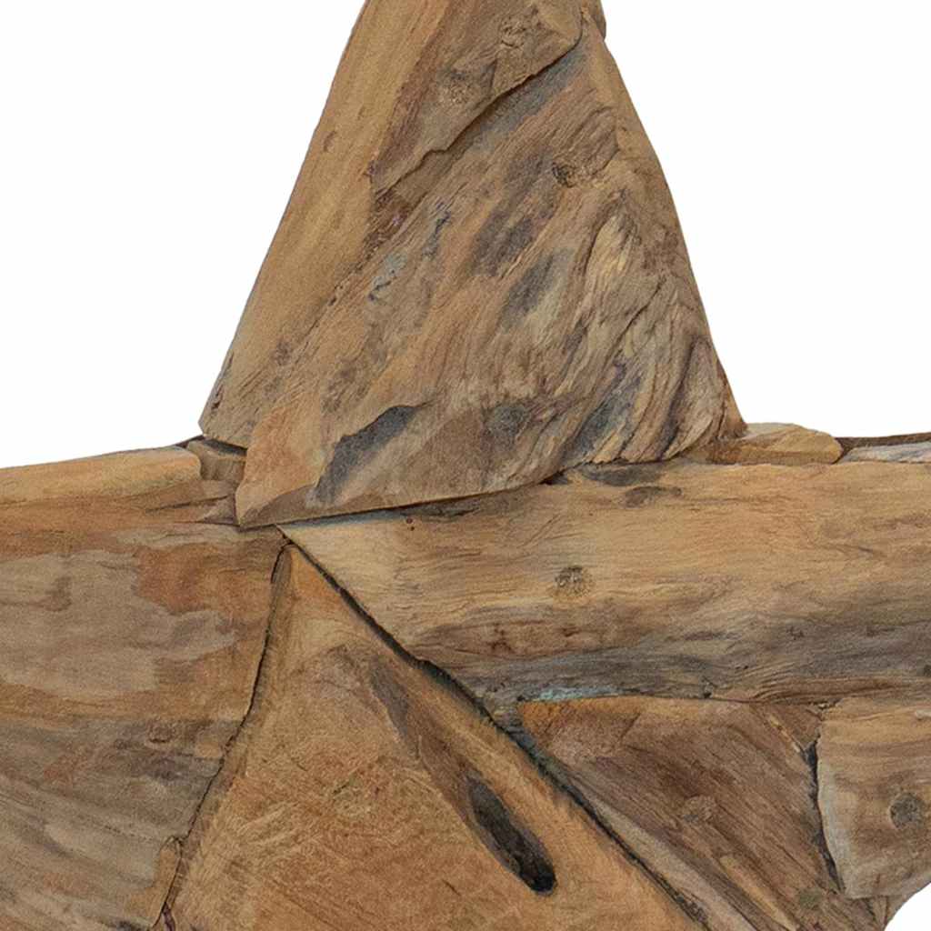 Juletre Stjerne Brun 43,5 x 13,5 x 59 cm Massivt Teaktre