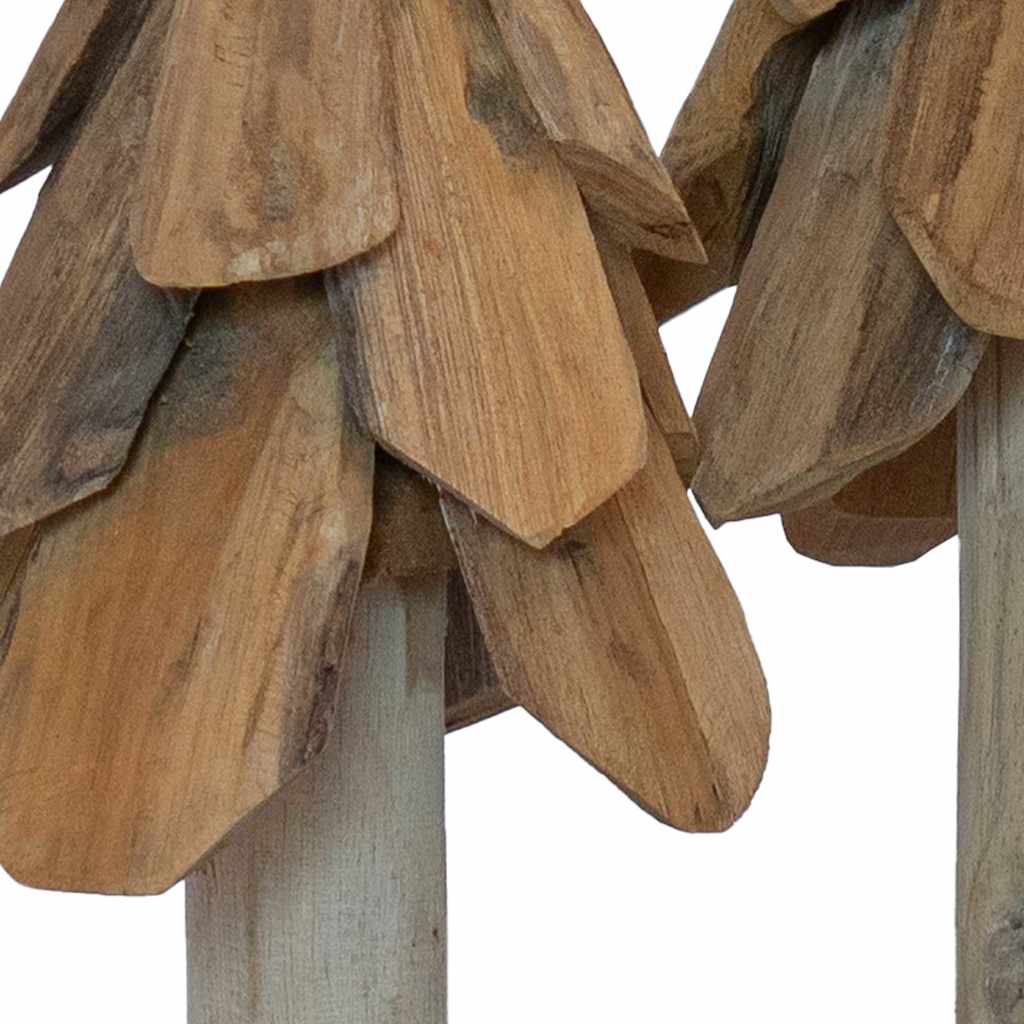 Juletre med stativ 3 pcs Brun Heltre teak