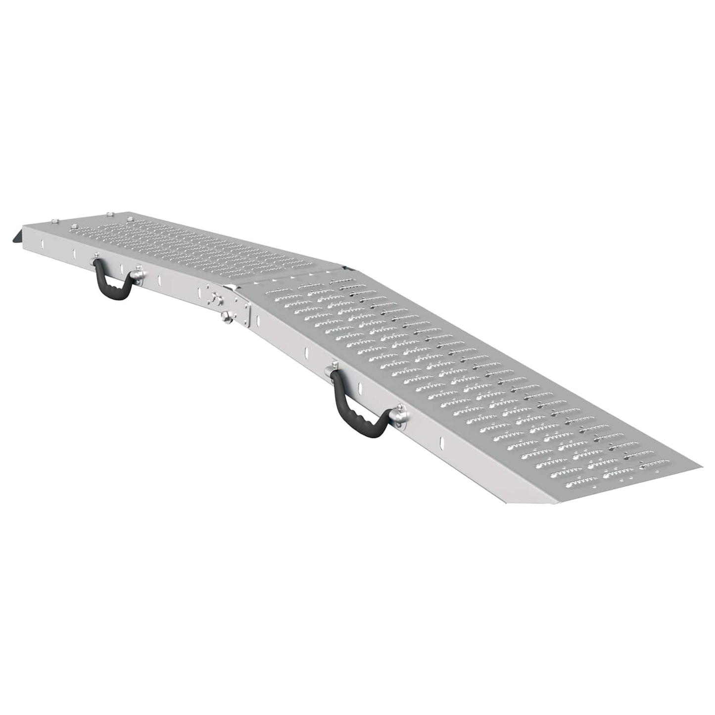 Sammenleggbar rampe 200kg per rampe 2 pcs sølv Galvanisert Stål