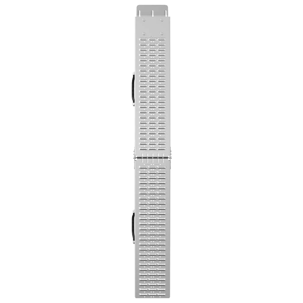 Sammenleggbar rampe 200kg per rampe sølv 186 x 23 x 4,5 cm