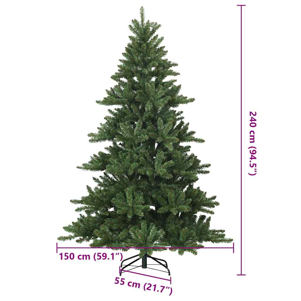 Kunstig sammensatt juletre med stativ grønn 240 cm PVC, stål