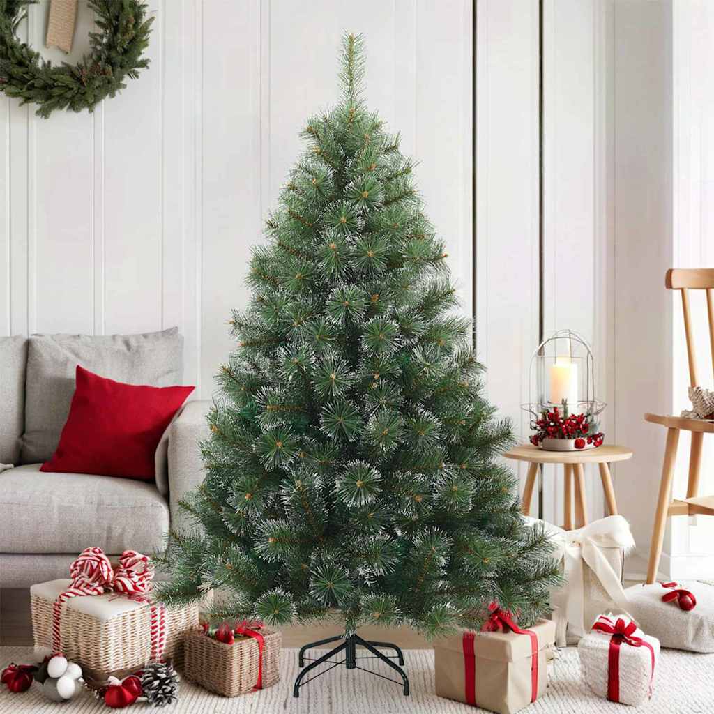 Kunstig svingbar juletre med snødekk grønn 150 cm PVC, stål