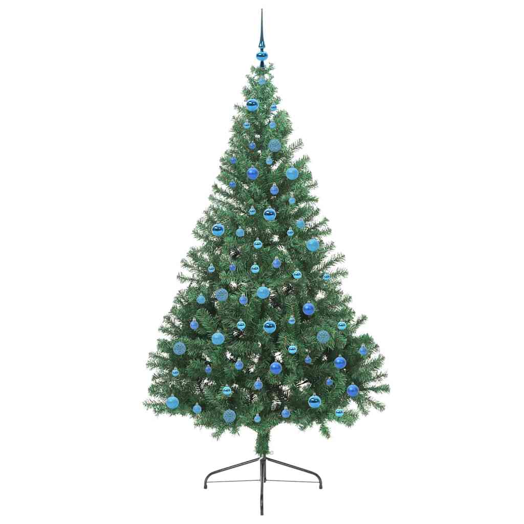 Kunstig Forhåndsopplyst Juletre med 300 LED grønn 240 cm PVC