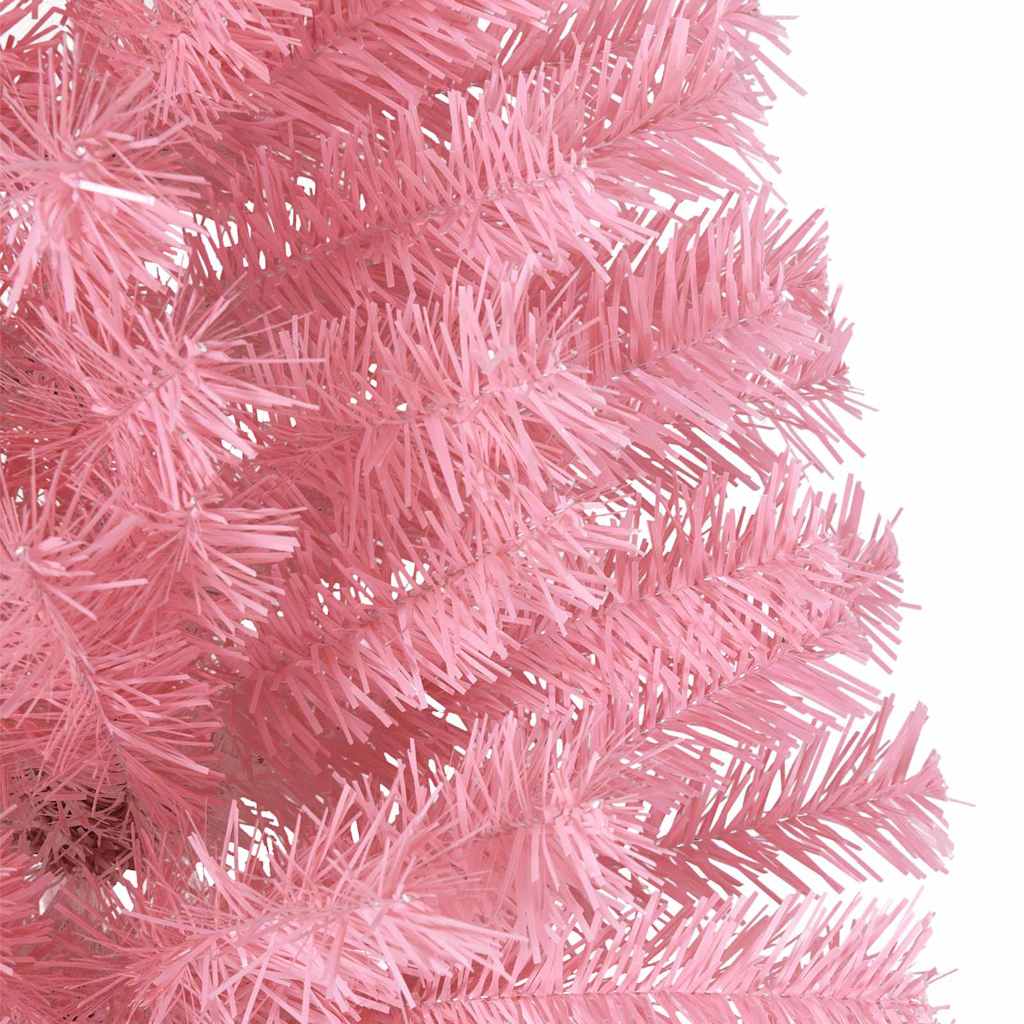 Kunstig Forhåndsopplyst Juletre med 300 LED Rosa 240 cm PVC