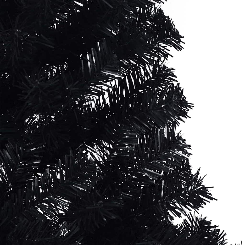 Kunstig Forhåndsopplyst Juletre med 300 LED Svart 180 cm PVC vidaXL